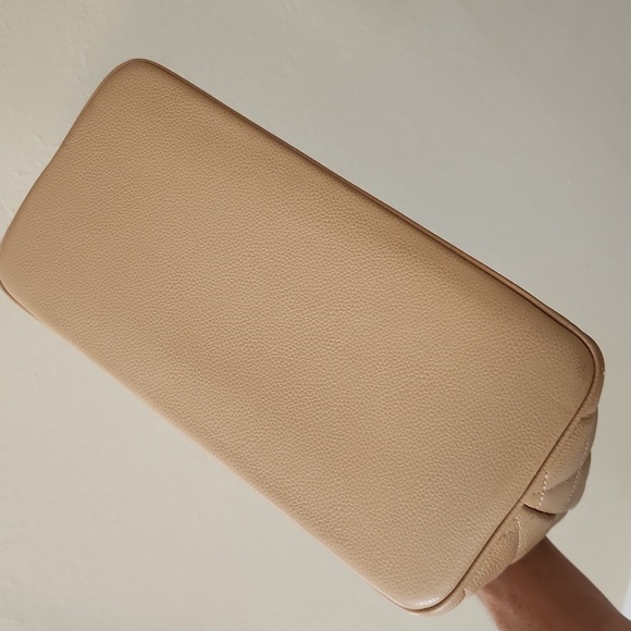 Chanel matelasse Reprint Totebag caviar leather caviar skin beige like new, 90s - Picture 5 of 10